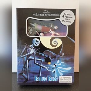 Disney The Nightmare Before Christmas Tattle Tales Book & 4 Figurines Set NEW